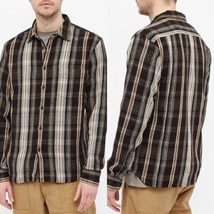 Corridor / Men’s Plaid Shirt in Black Mustard